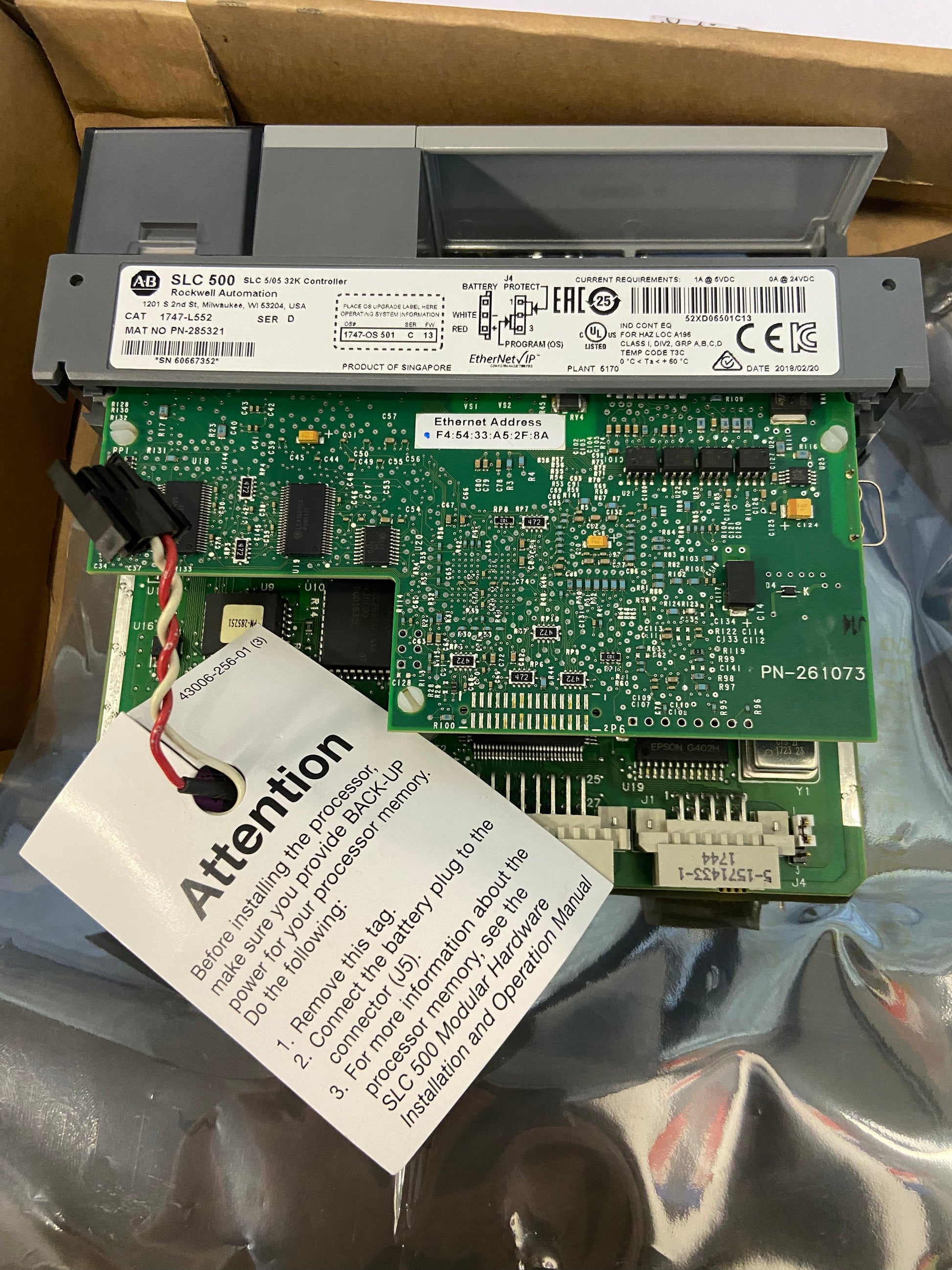 NICEPLC Allen Bradley 1747-L552