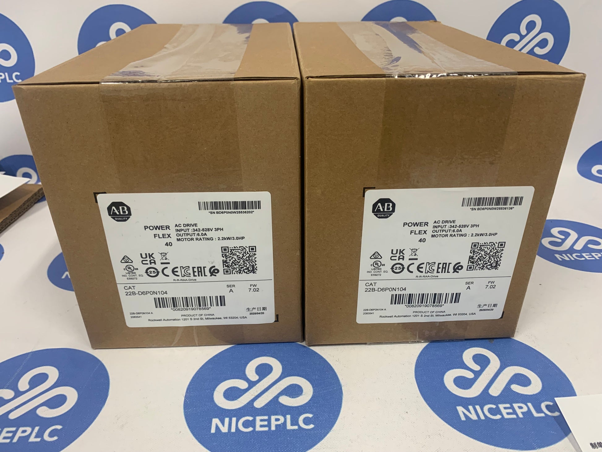 NICEPLC 22B-D6P0N104 PowerFlex 525 2.2kW (3Hp) AC Drive